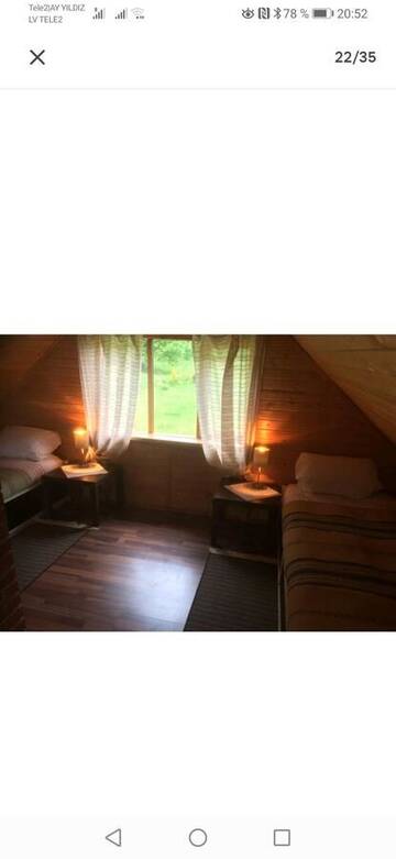 Фото номера Дом с 1 спальней Дома для отпуска Cabin with Sauna and pond, optional Hot Tube г. Ķeņini 8