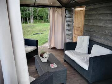 Фото номера Дом с 1 спальней Дома для отпуска Cabin with Sauna and pond, optional Hot Tube г. Ķeņini 20