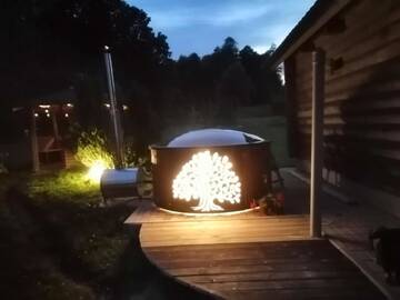 Фото номера Дом с 1 спальней Дома для отпуска Cabin with Sauna and pond, optional Hot Tube г. Ķeņini 27